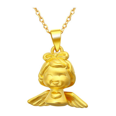 粤通999千足金天使宝宝福星吊坠 精致3D硬金工艺，灵动寓意传福